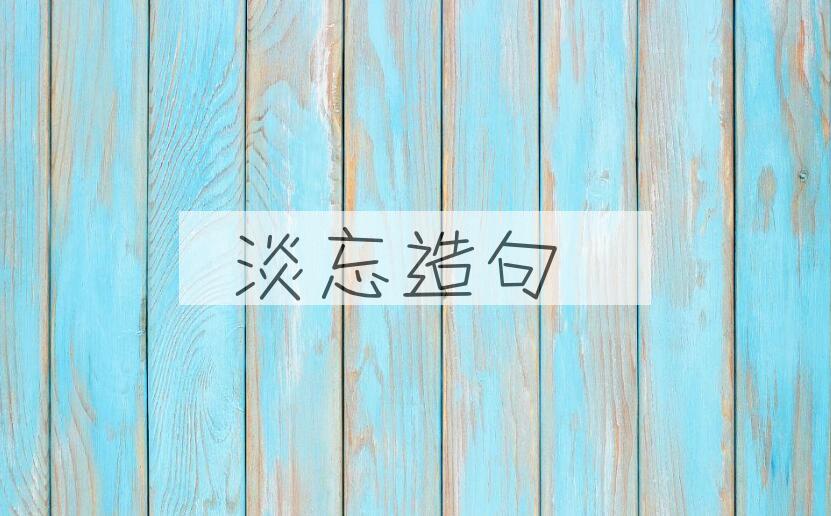 用淡忘造句