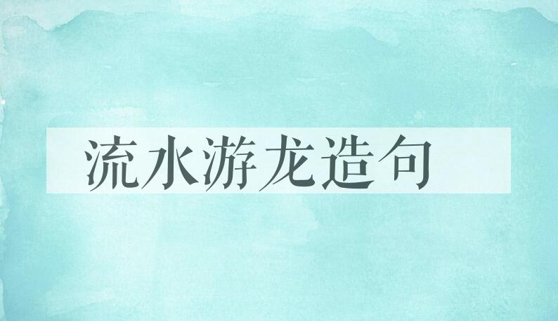 用流水游龙造句
