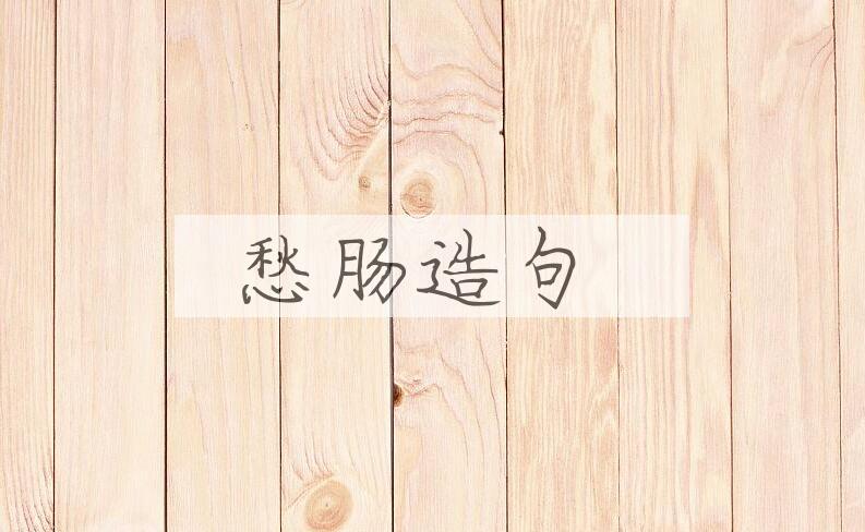 用愁肠造句