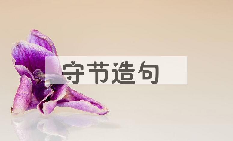 用守节造句