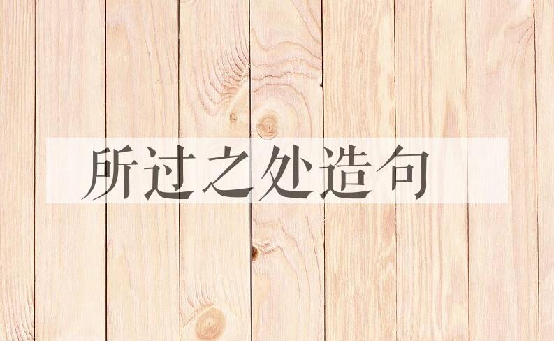 用所过之处造句