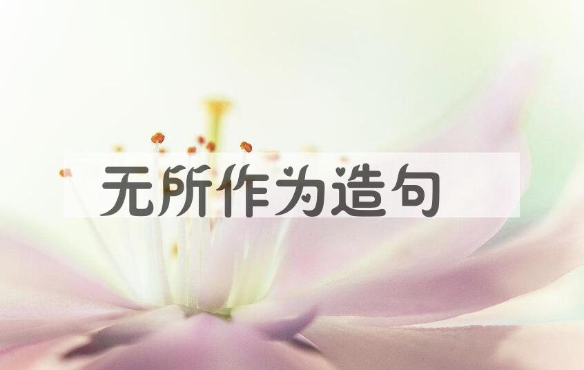 用无所作为造句