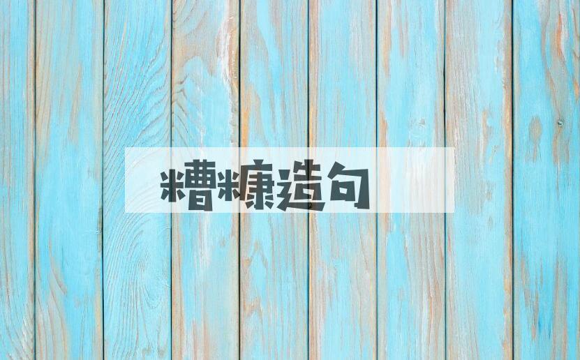 用糟糠造句