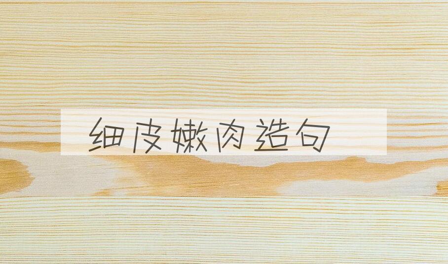 用细皮嫩肉造句