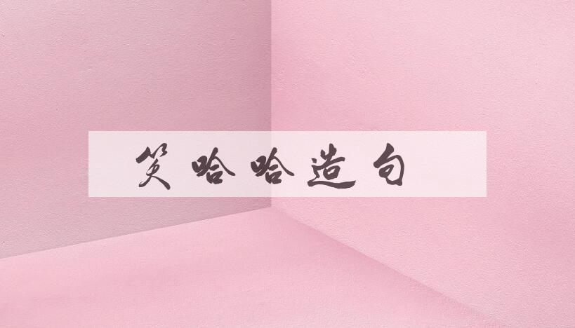 用笑哈哈造句