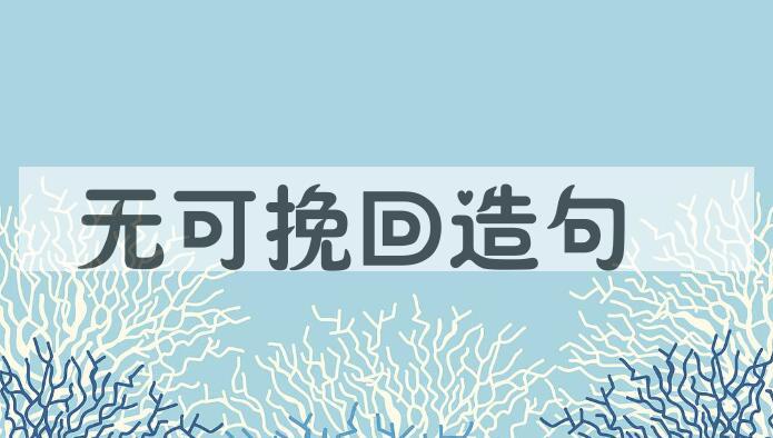 用无可挽回造句