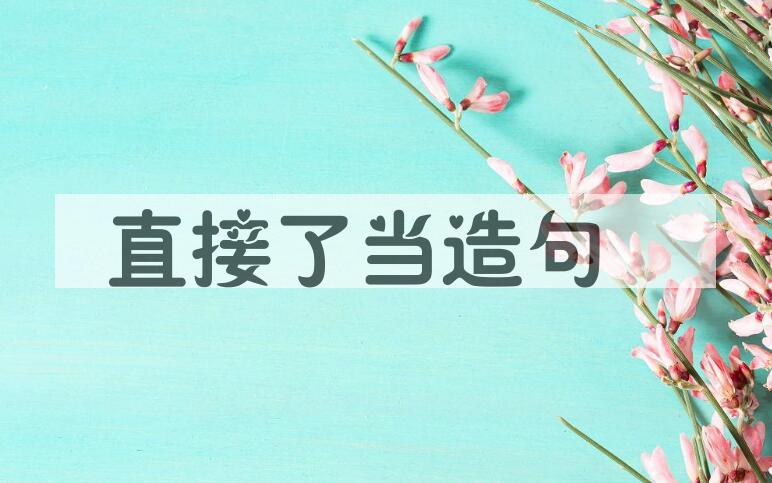 用直接了当造句