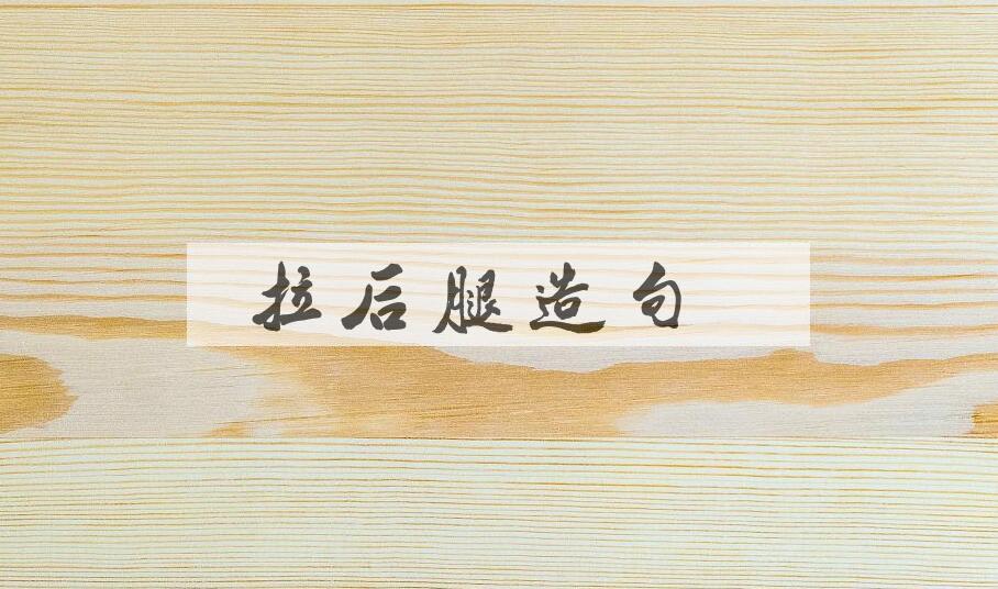 用拉后腿造句