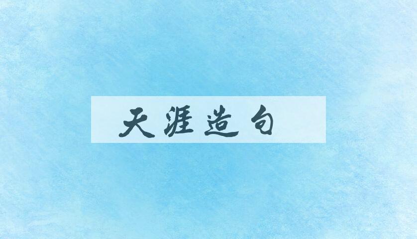用天涯造句