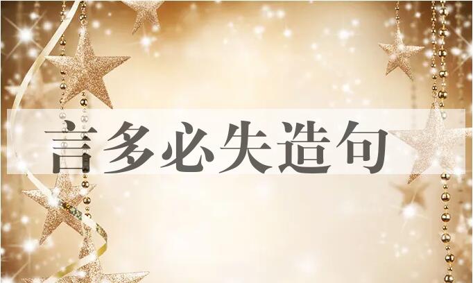 用言多必失造句