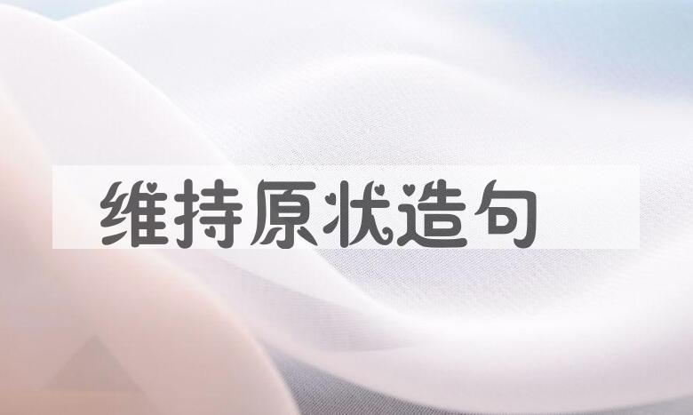 用维持原状造句