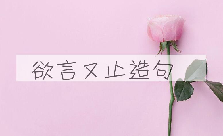 用欲言又止造句