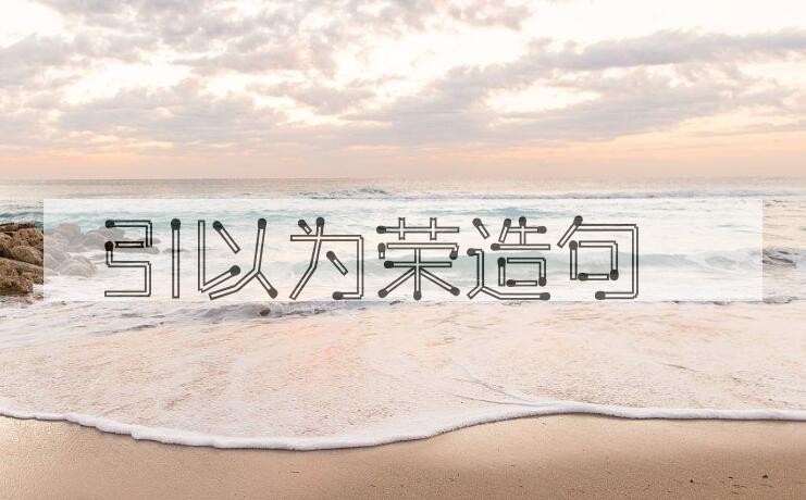 用引以为荣造句