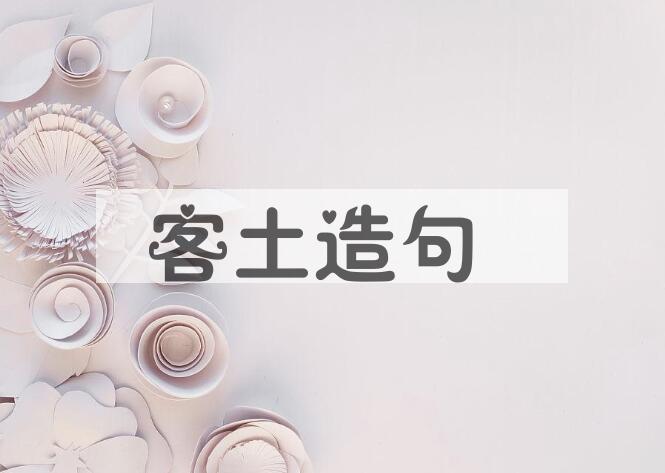 用客土造句