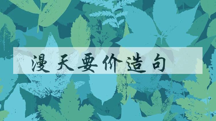 用漫天要价造句