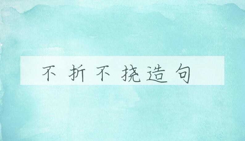 用不折不挠造句