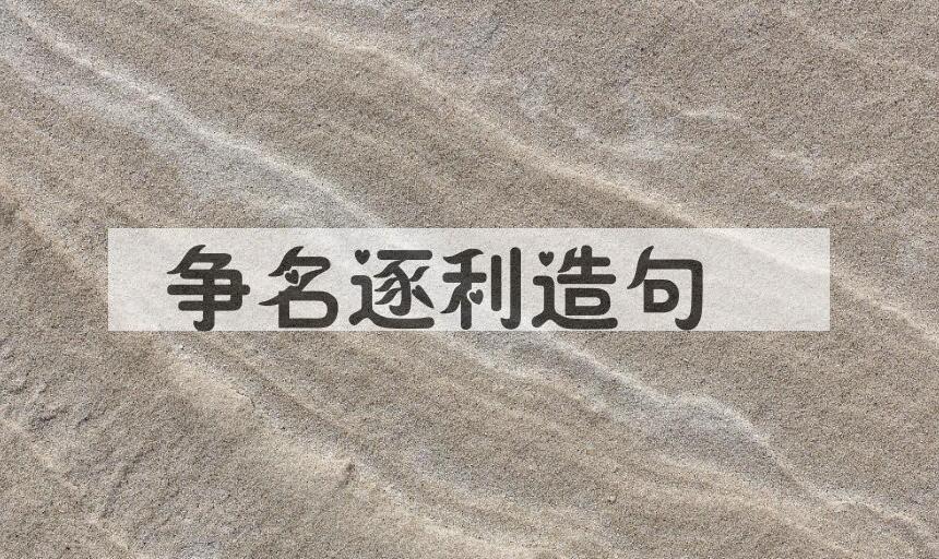 用争名逐利造句