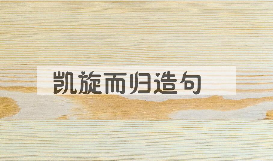 用凯旋而归造句