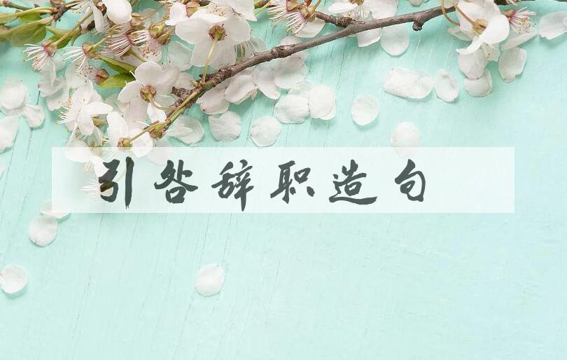 用引咎辞职造句