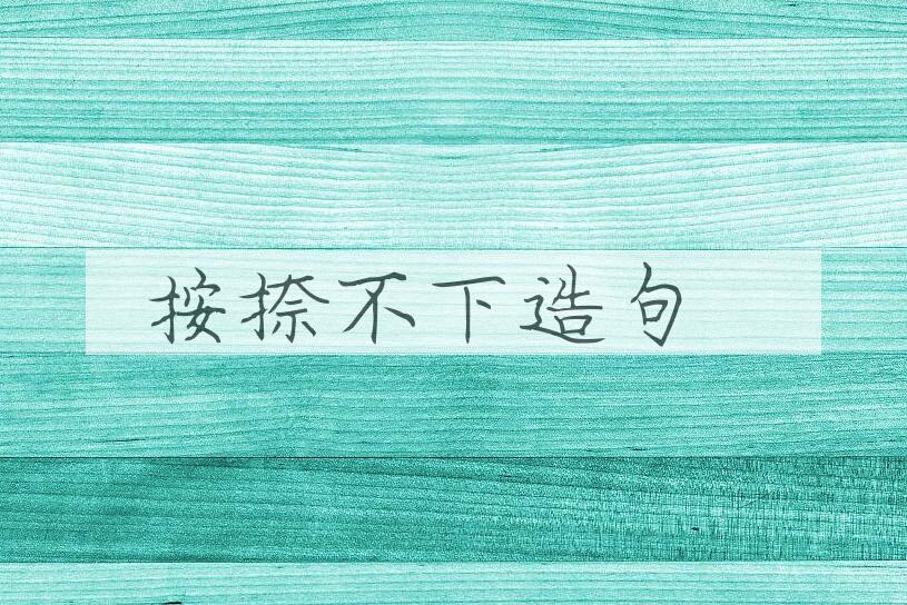 用按捺不下造句