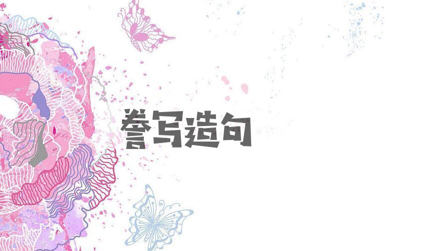 用誊写造句
