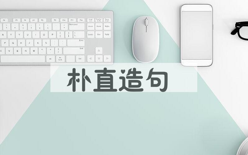 用朴直造句