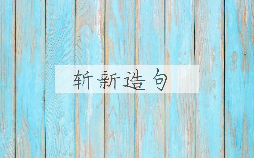 用斩新造句