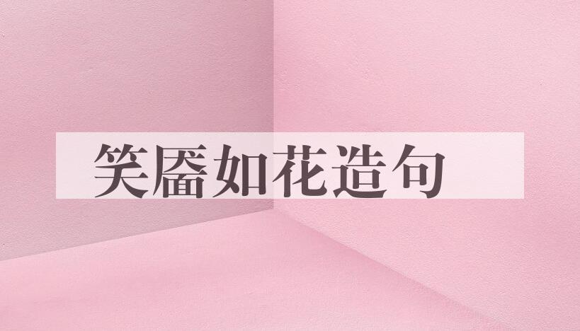 用笑靥如花造句