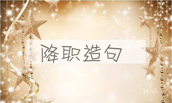 用降职造句
