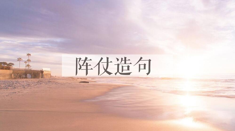 用阵仗造句