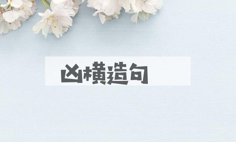 用凶横造句