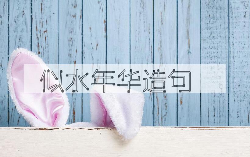用似水年华造句