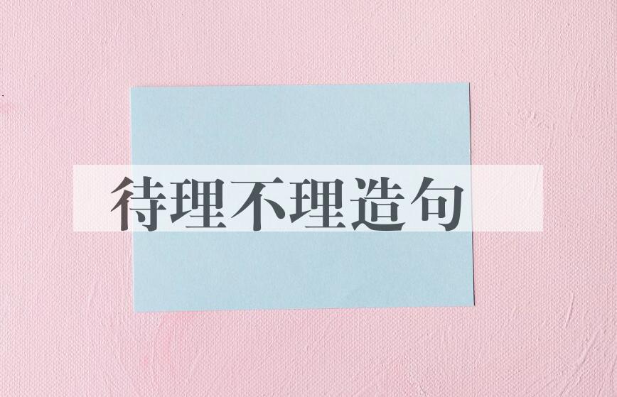 用待理不理造句