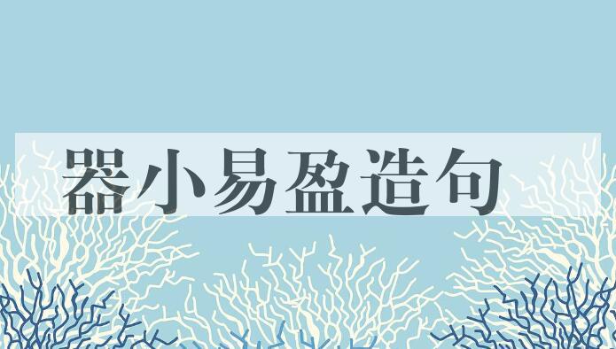 用器小易盈造句