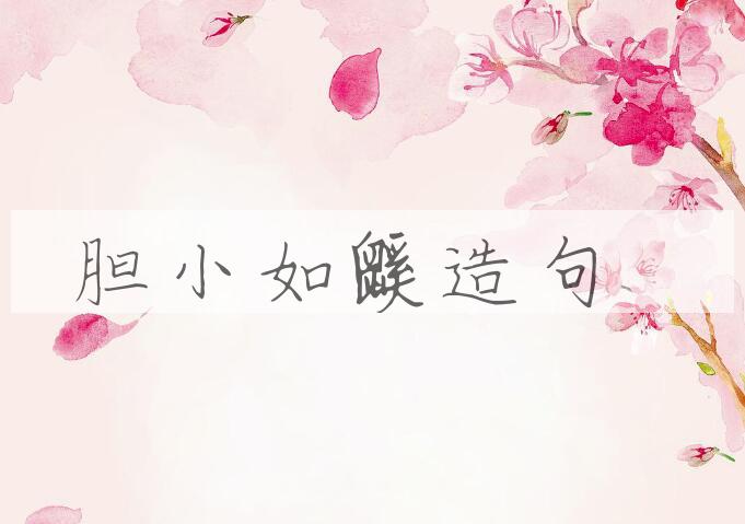 用胆小如鼷造句