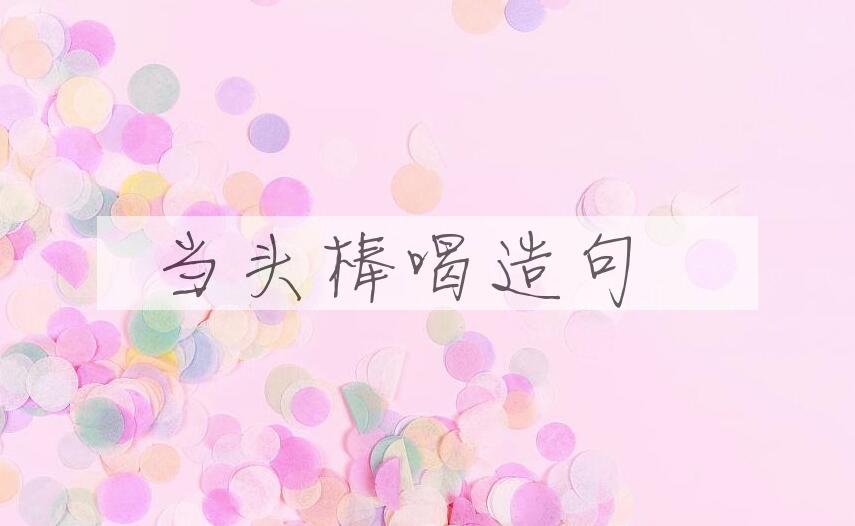 用当头棒喝造句