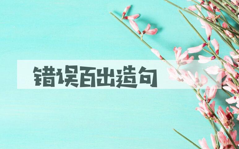 用错误百出造句