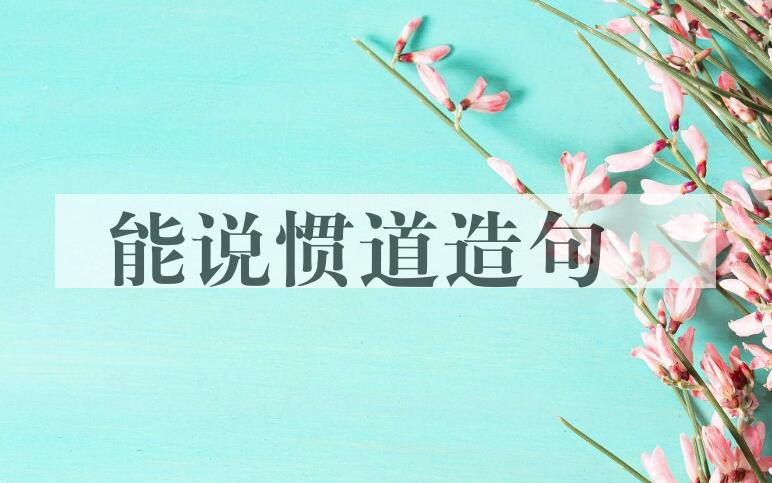 用能说惯道造句