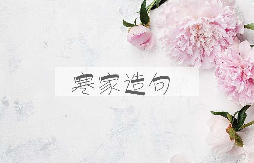 用寒家造句