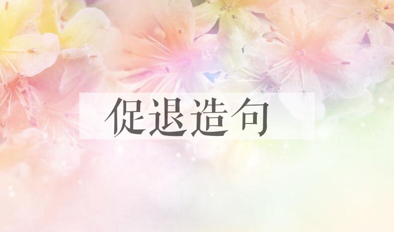 用促退造句