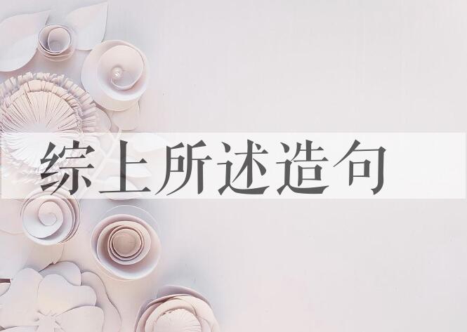 用综上所述造句