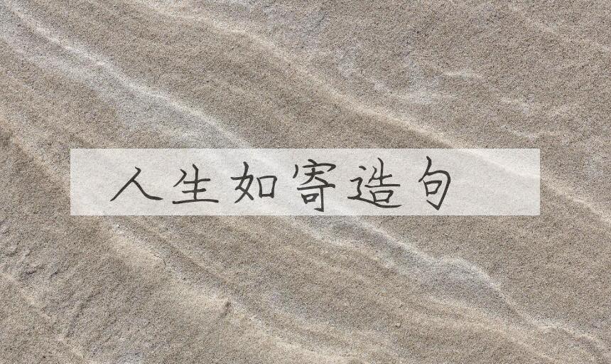 用人生如寄造句
