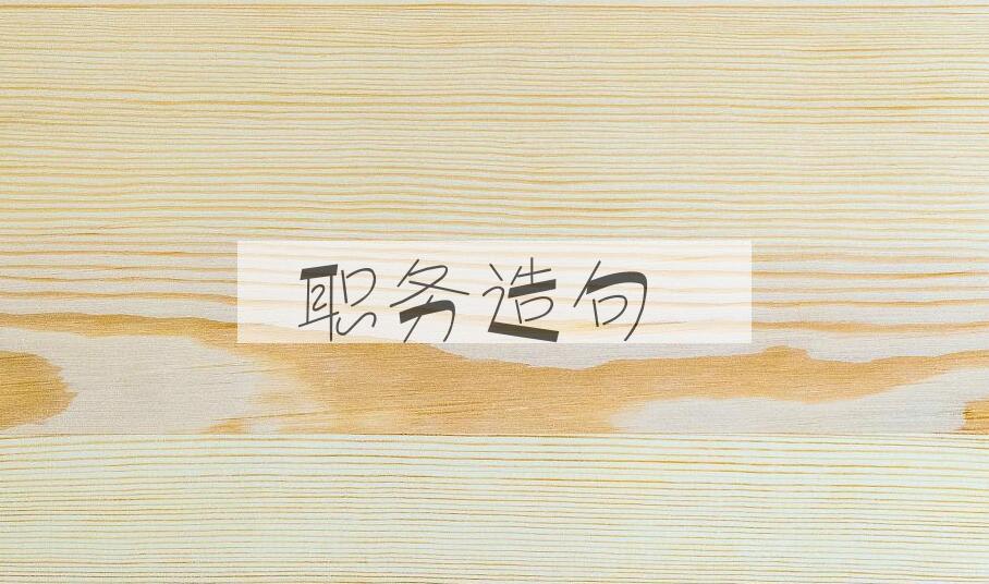 用职务造句