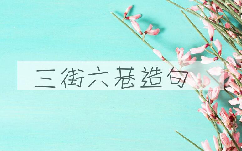 用三街六巷造句