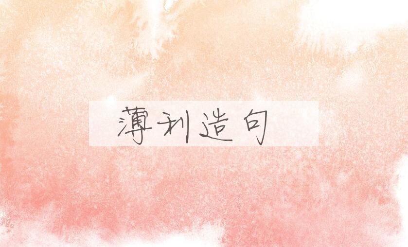 用薄利造句