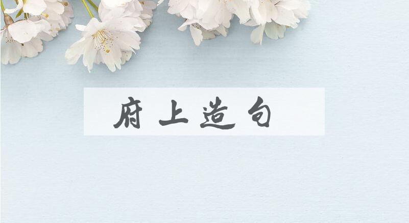 用府上造句