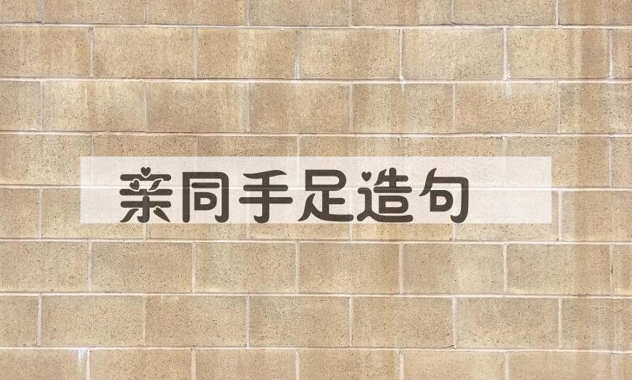 用亲同手足造句