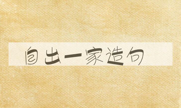 用自出一家造句
