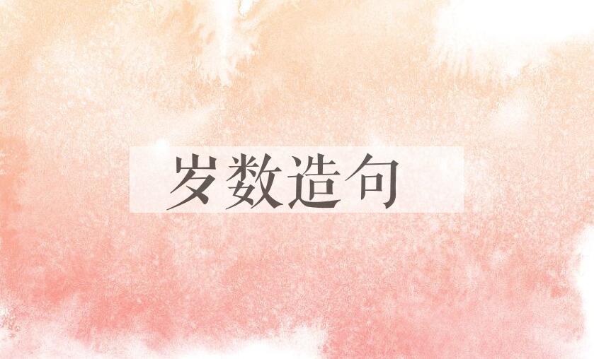 用岁数造句