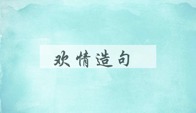 用欢情造句